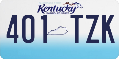 KY license plate 401TZK