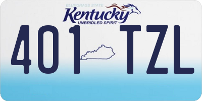 KY license plate 401TZL