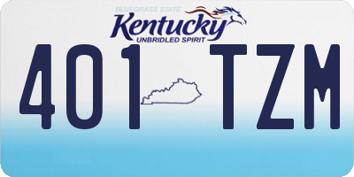 KY license plate 401TZM