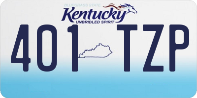 KY license plate 401TZP