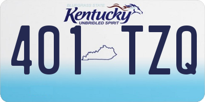 KY license plate 401TZQ