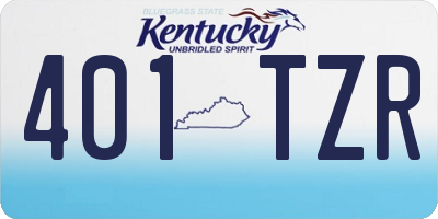 KY license plate 401TZR