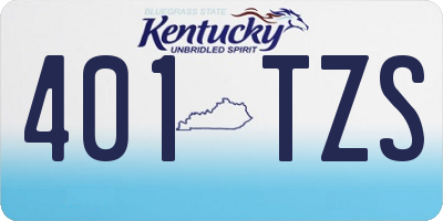 KY license plate 401TZS