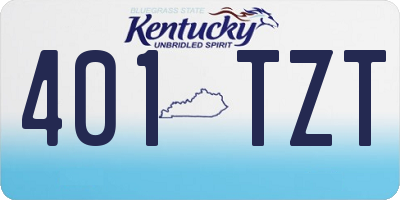 KY license plate 401TZT