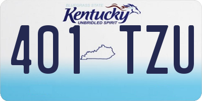KY license plate 401TZU