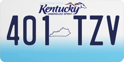 KY license plate 401TZV