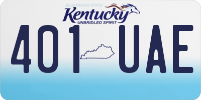 KY license plate 401UAE