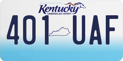 KY license plate 401UAF