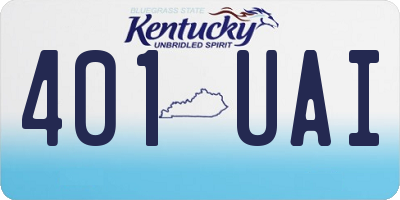 KY license plate 401UAI