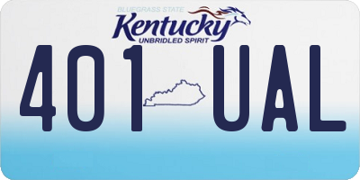 KY license plate 401UAL