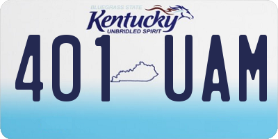 KY license plate 401UAM