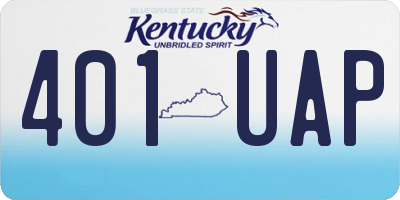 KY license plate 401UAP