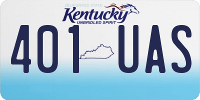 KY license plate 401UAS