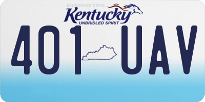 KY license plate 401UAV