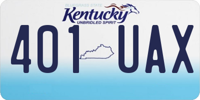 KY license plate 401UAX