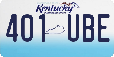 KY license plate 401UBE