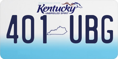 KY license plate 401UBG