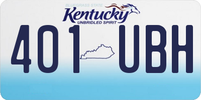 KY license plate 401UBH