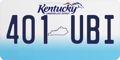 KY license plate 401UBI