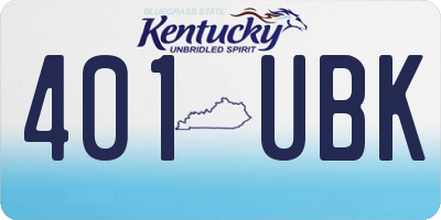 KY license plate 401UBK