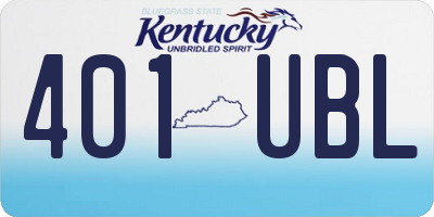 KY license plate 401UBL