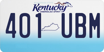KY license plate 401UBM