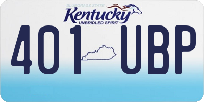 KY license plate 401UBP