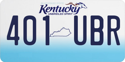 KY license plate 401UBR