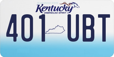 KY license plate 401UBT