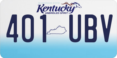 KY license plate 401UBV