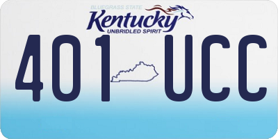 KY license plate 401UCC