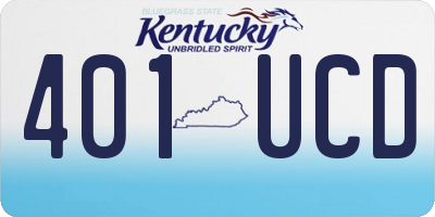 KY license plate 401UCD