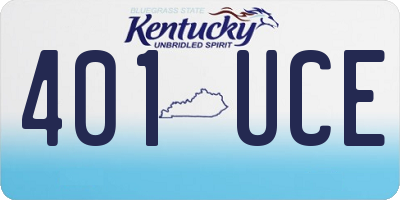 KY license plate 401UCE