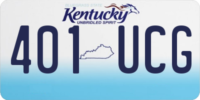 KY license plate 401UCG