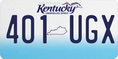 KY license plate 401UGX