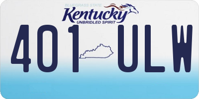 KY license plate 401ULW