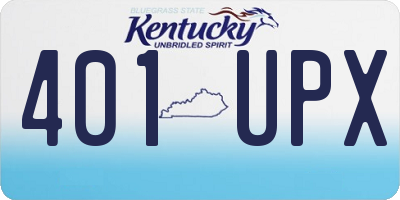 KY license plate 401UPX