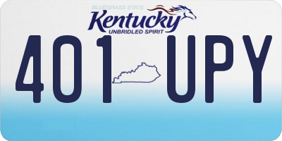 KY license plate 401UPY