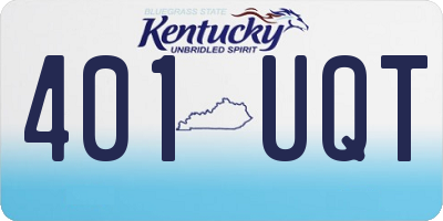 KY license plate 401UQT