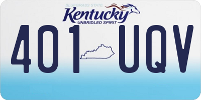 KY license plate 401UQV