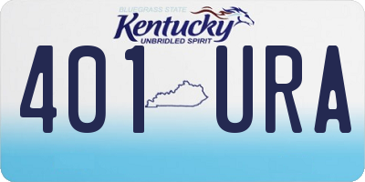 KY license plate 401URA