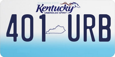 KY license plate 401URB