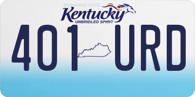 KY license plate 401URD