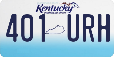 KY license plate 401URH