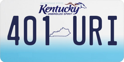 KY license plate 401URI