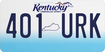 KY license plate 401URK