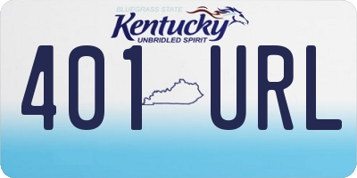KY license plate 401URL