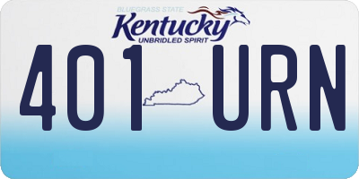 KY license plate 401URN