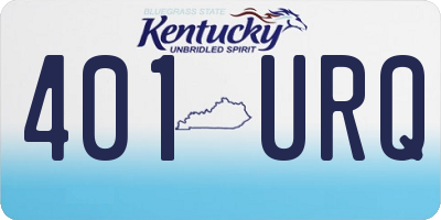 KY license plate 401URQ