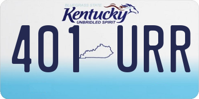 KY license plate 401URR